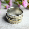 Breiter Drehring Bicolor "Shirel" Silber mit Gold