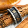 Geschwärzter Bicolor Ring "Sharon"