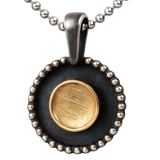 Bicolor Silberanhänger mit Gold-Plättchen
