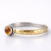 Bicolor Citrin Ring "Tamar" aus 925er Silber und 333er Gold