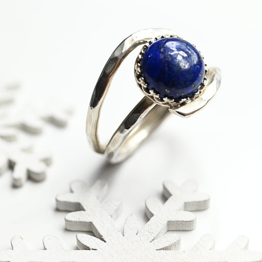 Silberring mit Lapislazuli "Michal" – handgefertigter Damenring