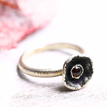 Granat Ring "Tzipi" aus 925er Sterling Silber