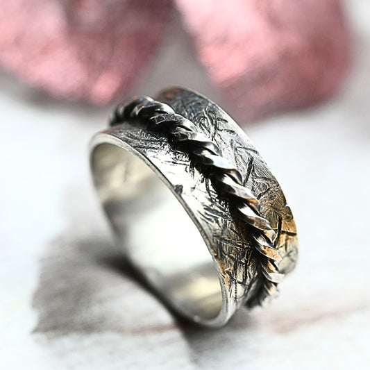 Breiter Meditationsring "Hagar" 925 Silber
