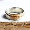 Damenring aus Silber "Sarit" mit goldenem Außenring