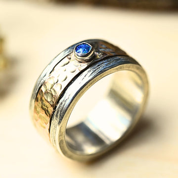 Damenring "Shimrit" Bicolor mit Opal (synthetisch)