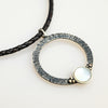 Perlmutt Collier mit goldenen Punkten