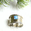 Breiter Ring "Tikva" 925er Silber mit synthetischem Opal