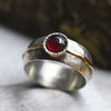 Granat Ring "Esther" mit Goldband