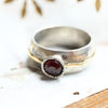 Granat Ring "Esther" mit Goldband