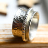 Silberring "Mirjam" mit geriffeltem Drehring