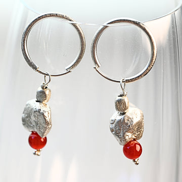 Karneol Ohrhänger aus Silber