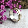 Damenring aus Silber "Sarit" mit goldenem Außenring