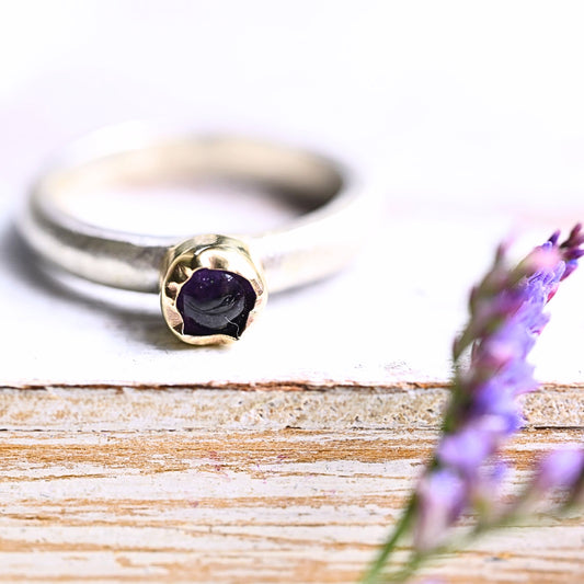 Bicolor Amethyst-Ring "Nurit"
