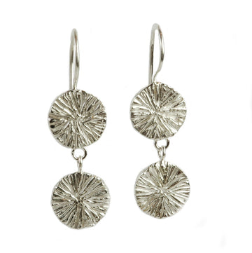 Geriffelte Ohrhänger 925er Silber