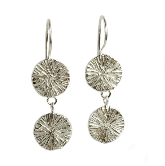 Geriffelte Ohrhänger 925er Silber