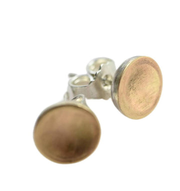 Ohrstecker 925er Silber mit 333er Gold-Verzierung