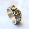 Bicolor Ring "Oshrat" mit Citrin & Peridot