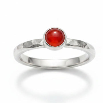 Silberring mit Karneol Cabochon Vorsteckring