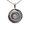 Rosenquarz Anhänger aus Sterling Silber