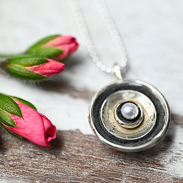 Perlen-Anhänger Silber 925 mit Kette