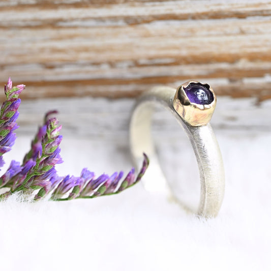 Bicolor Amethyst-Ring "Nurit"
