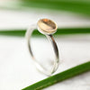 Bicolor Silberring "Ayelet" mit Gold 333