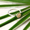 Bicolor Silberring "Ayelet" mit Gold 333