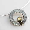 Lemon Quarz Anhänger Bicolor Silber mit Gold