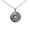 Rosenquarz Anhänger aus Sterling Silber