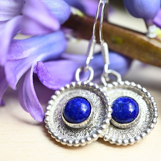Lapis Lazuli Ohrringe 925er Silber