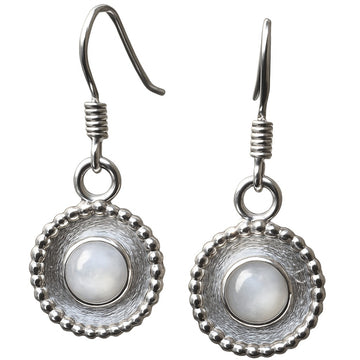 Damen Ohrringe mit Mondstein – Handgemachter Boho-Schmuck aus Silber