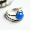 Damenring Silberring "Eden" mit Blauem Achat