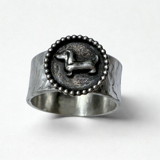Dackel Ring aus Sterling Silber