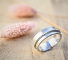 Drehring "Dafna" 925er Silber mit Perlenschiene