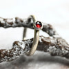 Dezenter Granat Ring "Yaara" aus 925er Silber