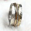 Bicolor Drehring "Noemi" Silber mit Gold