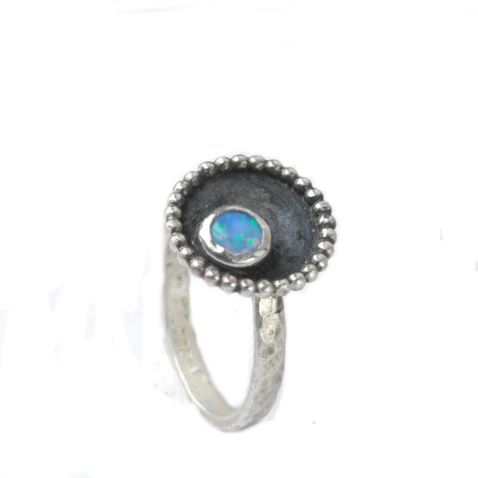 Silberring "Orly" mit Opal (synthetisch)