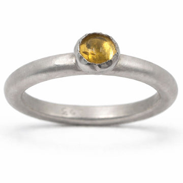 Dezenter Citrin Ring "Shlomit" aus 925er Silber